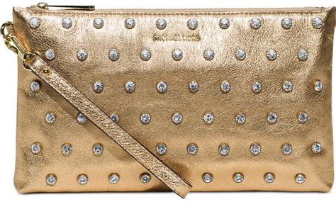 michael kors adrienne large zip clutch|Michael Kors Adrienne Large Zip Leather Clutch NWT .